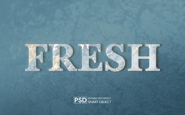 Editable PSD text effect 3d text style