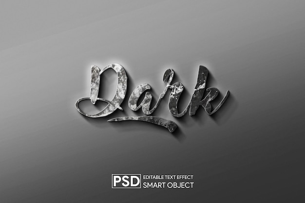 Editable psd text effect