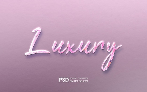 Editable psd text effect