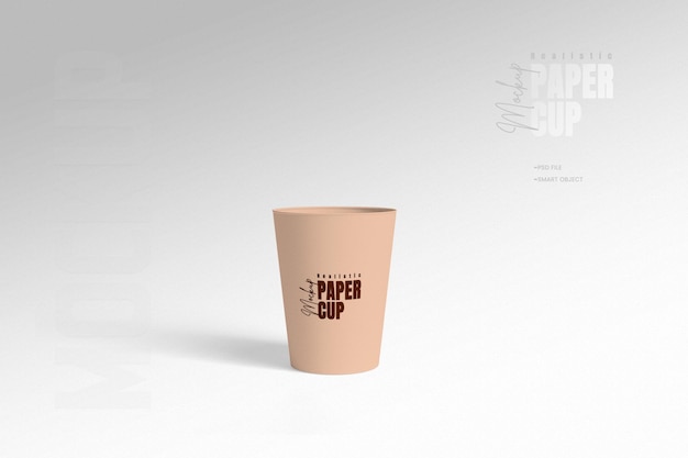 PSD editable realistic paper cup psd mockup