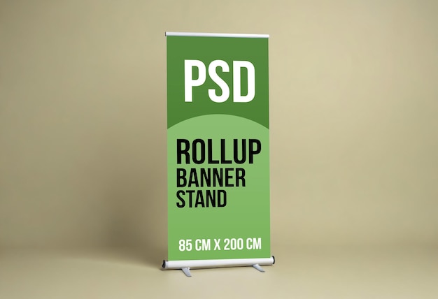 Editable Rollup Banner Stand Mockup for Creative Business Presentations