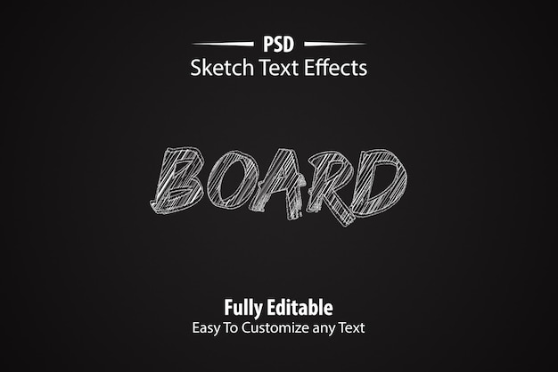 Editable Sketch Text Styles Effect