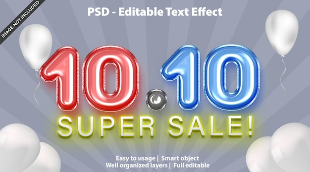 Editable Text Effect 10.10 Super Sale Premium