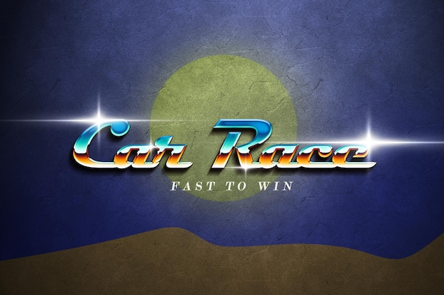 Editable Text Effect Car Race