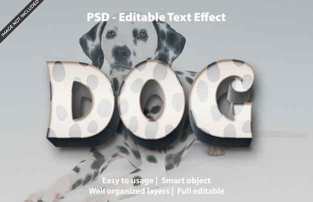 Editable Text Effect Dog Premium