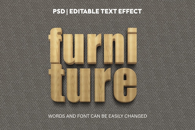 Editable Text Effect furniture