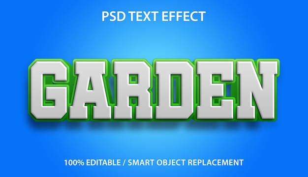 Editable Text Effect Garden