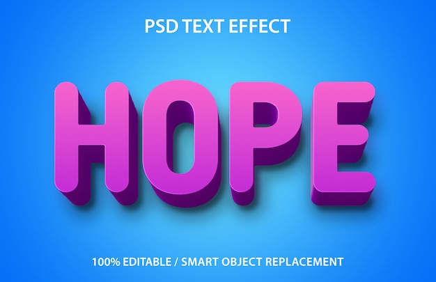 Editable Text Effect Hope