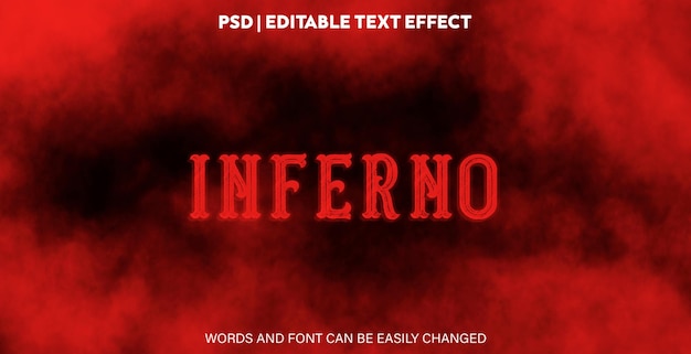 Editable Text Effect inferno