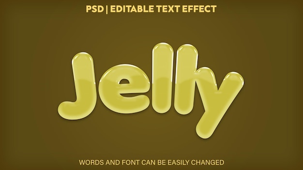 Editable Text Effect Jelly