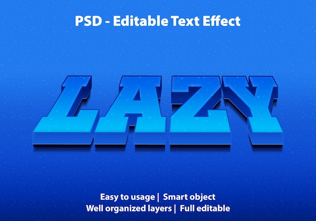 Editable Text Effect Lazy Premium