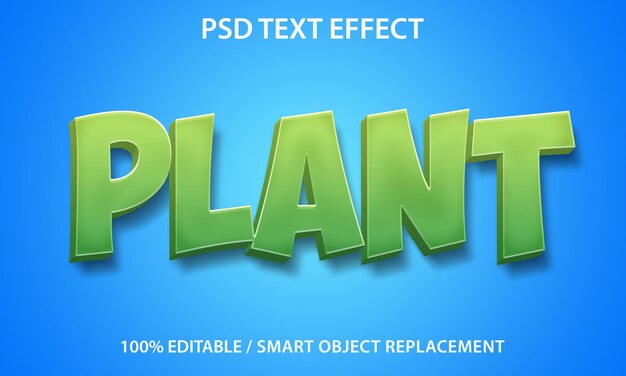 Editable Text Effect Plant