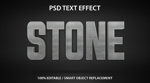 Editable Text Effect Stone 