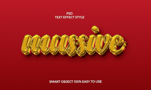 PSD editable text effect style