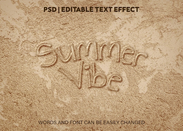 Editable Text Effect Summer Vibe