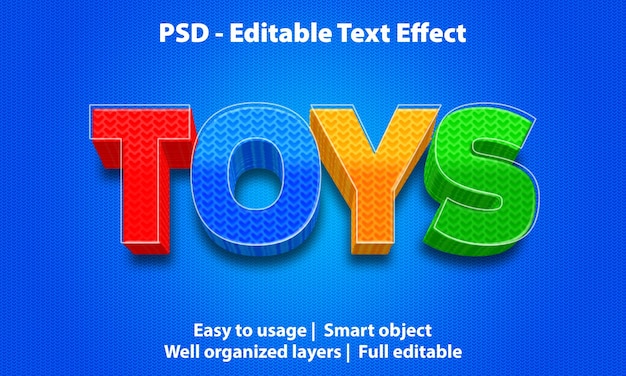 Editable Text Effect Toys Premium