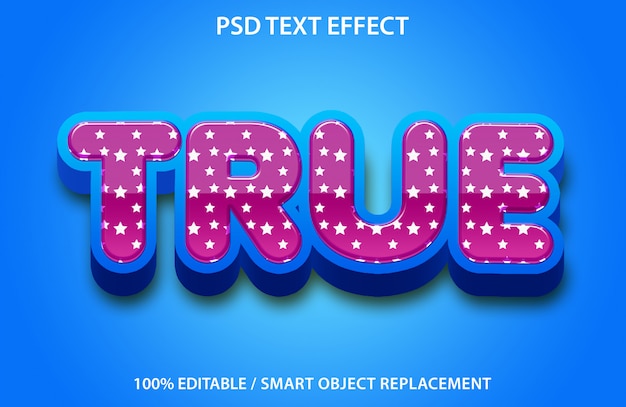 Editable Text Effect True 