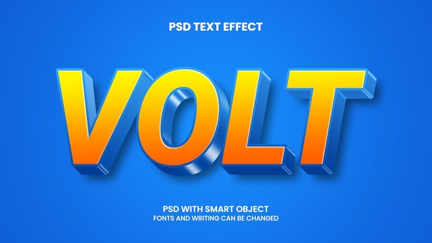 editable text effect volt