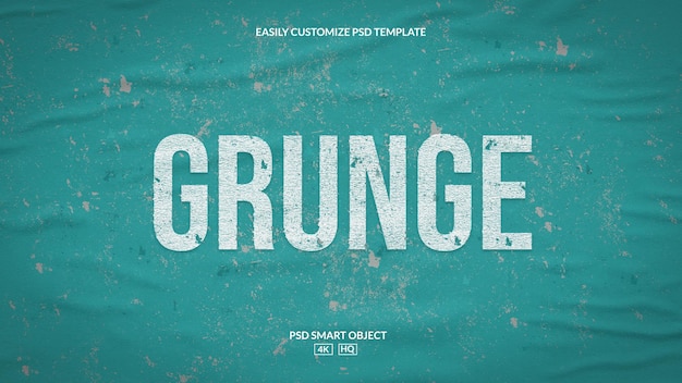 Editable Text Grunge Effect Psd Template