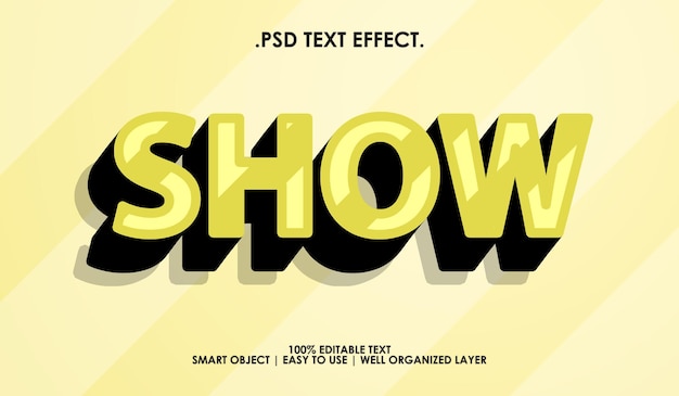 editable text style effect show