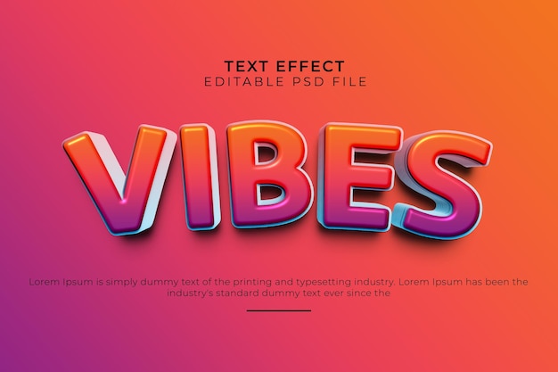 Editable vibes text effects