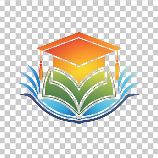 PSD education logo template vector icon illustration isolated on transparent background