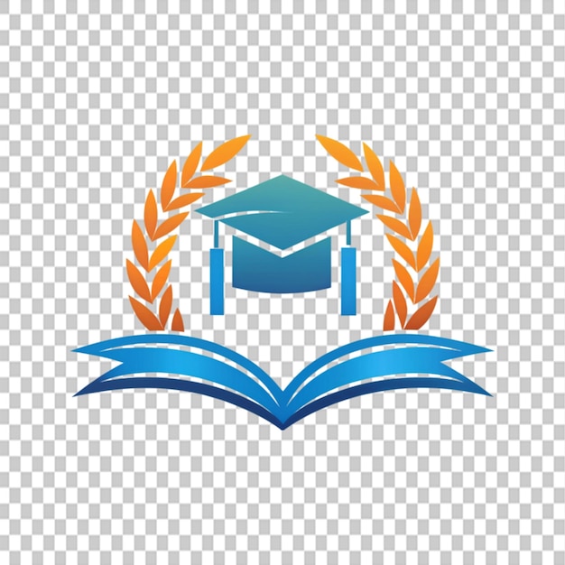 PSD education logo template vector icon illustration on transparent background