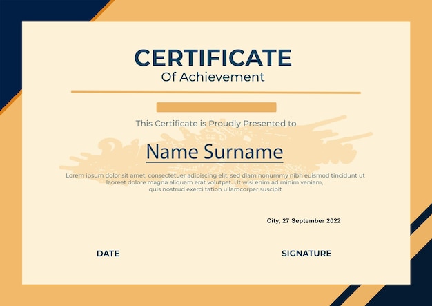 Education Vintage certificate template official