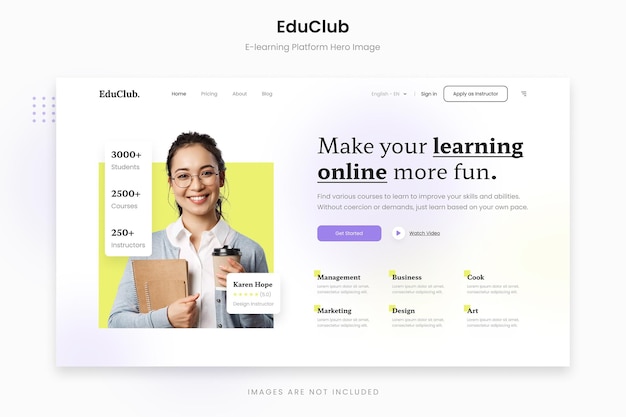 EduClub - Simple Professional E-learning Platform Hero Image