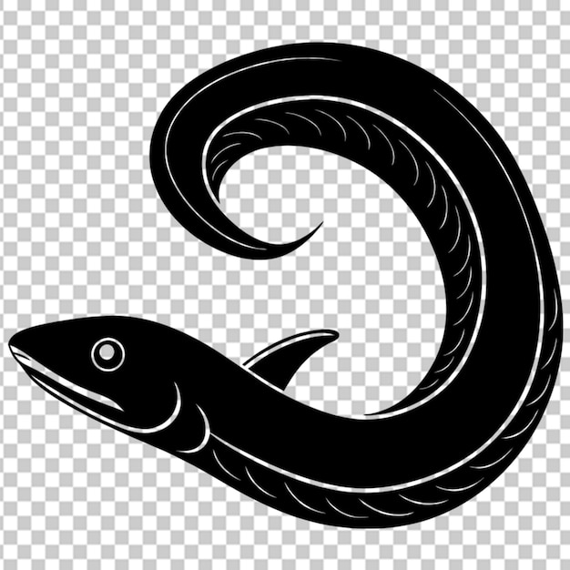 PSD eel on on white background