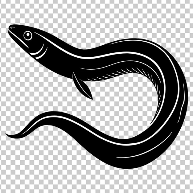 PSD eel on on white background