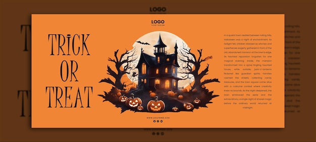 Eerie Escape Halloween Gift Card PSD Template