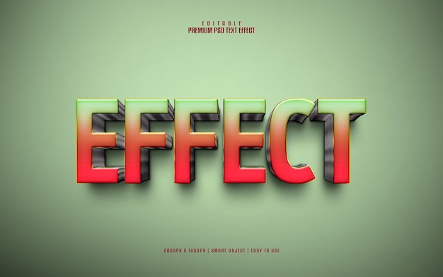 Effect 3d editable premium psd text effect