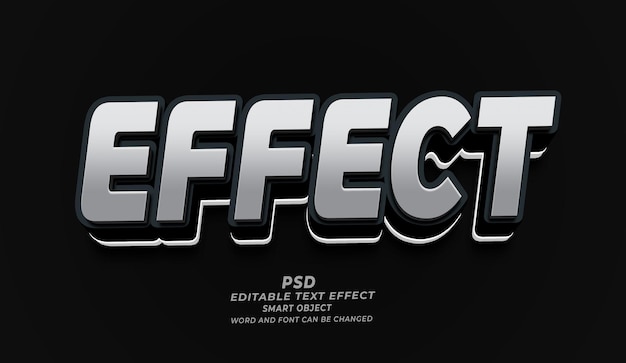 Effect 3d Editable Text Effect Photoshop Template