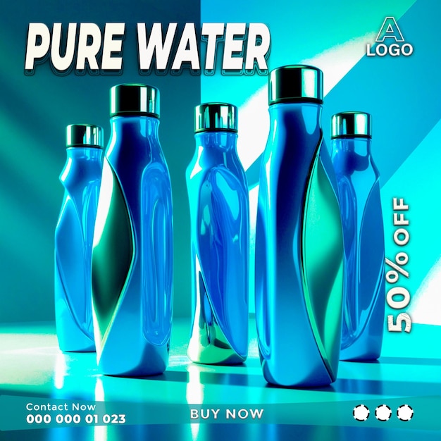 Effective Water Bottle Marketing HighSale Online Banner Designs AI generative