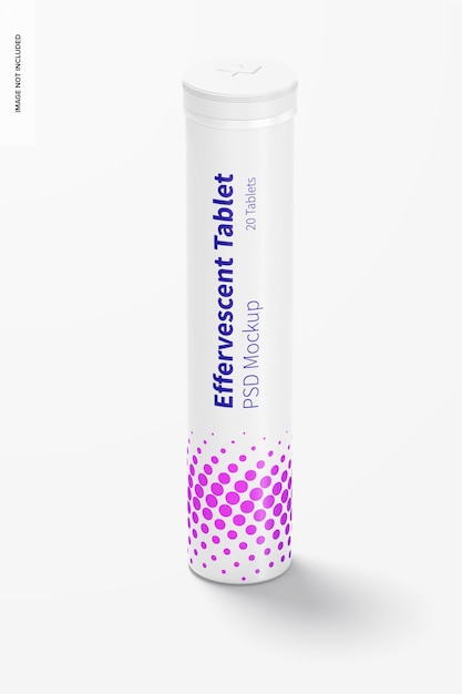 Effervescent Tablet Bottle Mockup