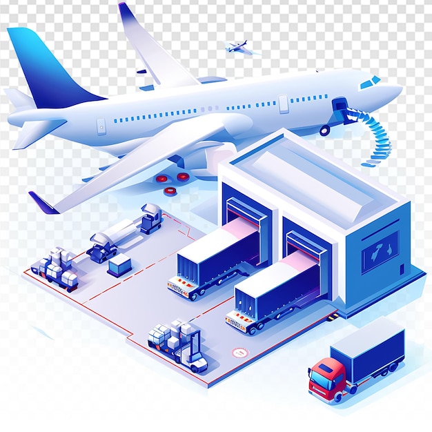 PSD efficient cargo plane loading and unloading goods