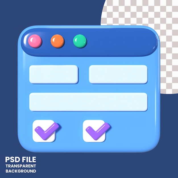 EForm 3D Illustration Icon