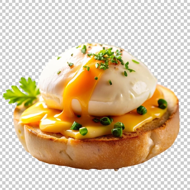 Egg benedict isolated on transparent background