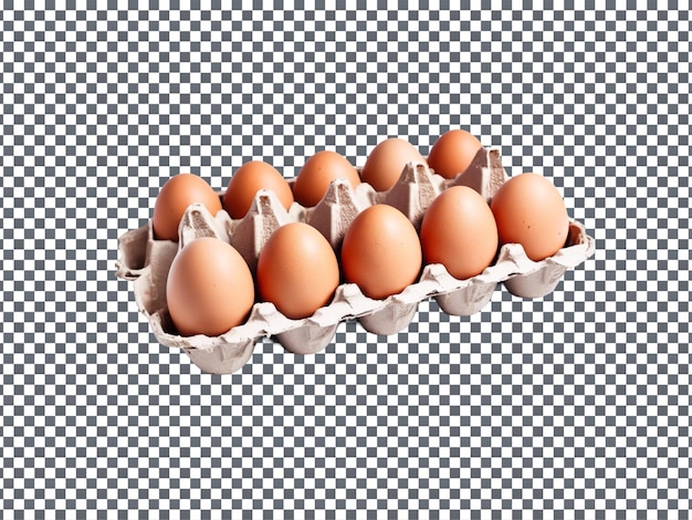 Egg carton isolated on transparent background