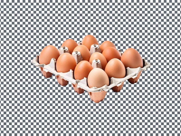 Egg carton isolated on transparent background