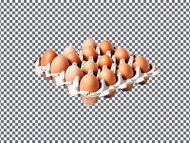 Egg carton isolated on transparent background