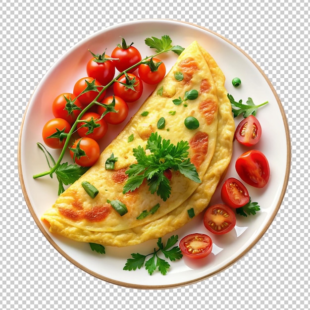 PSD egg dish omelette delight isolated on transparent background