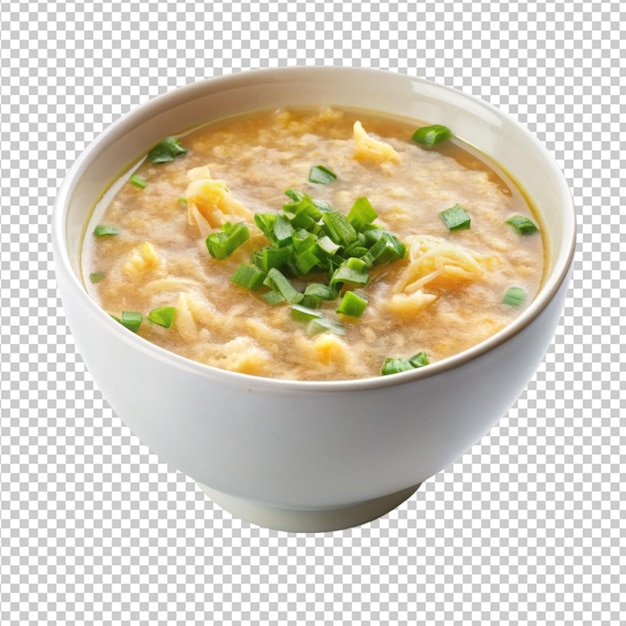 egg drop soup on on transparent background