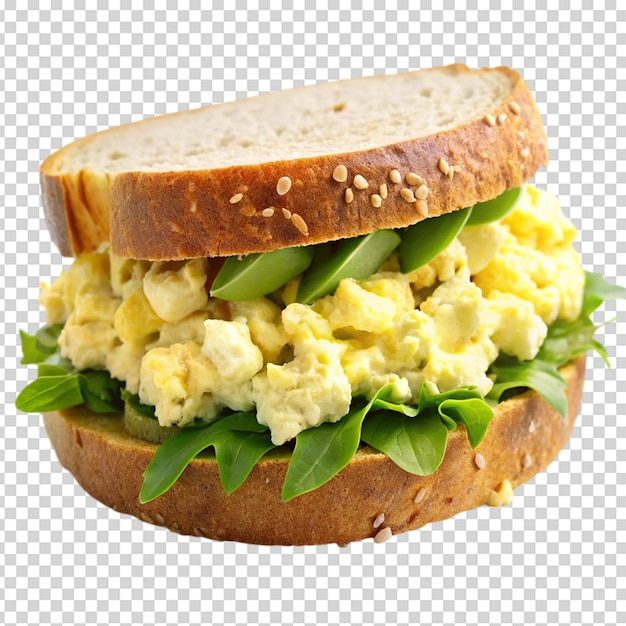 PSD egg salad sandwich isolated white background