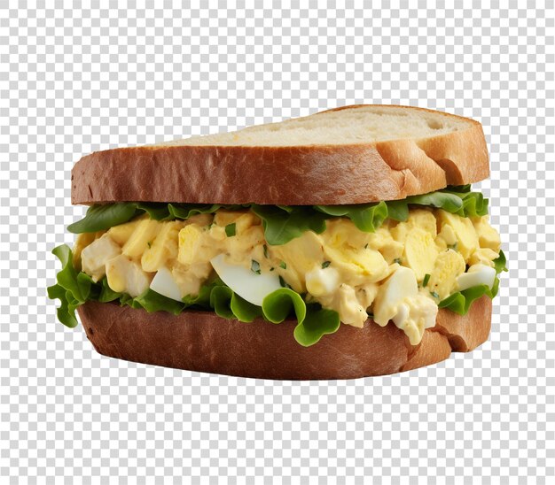 PSD egg salad sandwich on transparent background