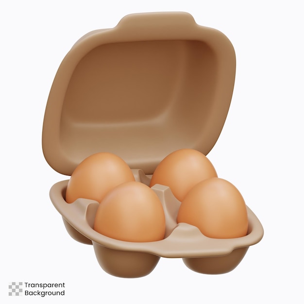 PSD egg tray 3d illustration