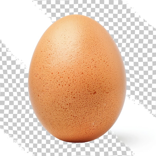 PSD an egg with a brown egg on a checkered background