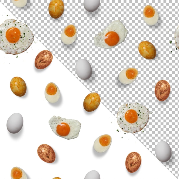 eggs with a white and brown egg transparent background