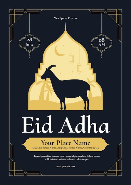 PSD eid adha flyer